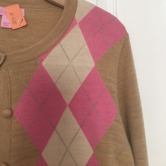 Lily Pulitzer Argyle Cardigan Sweater - Picture 3 of 6
